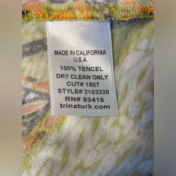 Trina Turk Bold Printed Shift Dress Boat Neck M - Picture 5 of 5